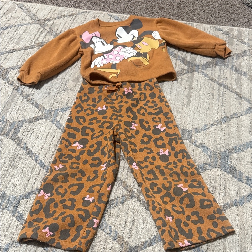 Disney Brown and Pink Kids Matching Set